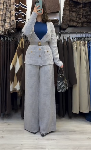 “Cozy Chic: Brown Knit Co-Ord Set for Effortless Winter Elegance”