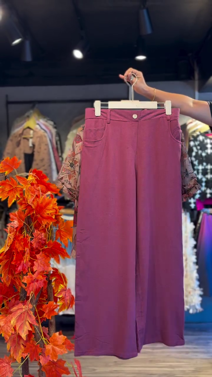 🍂 Autumn Whisper: Printed Shirt with Palazzo Set