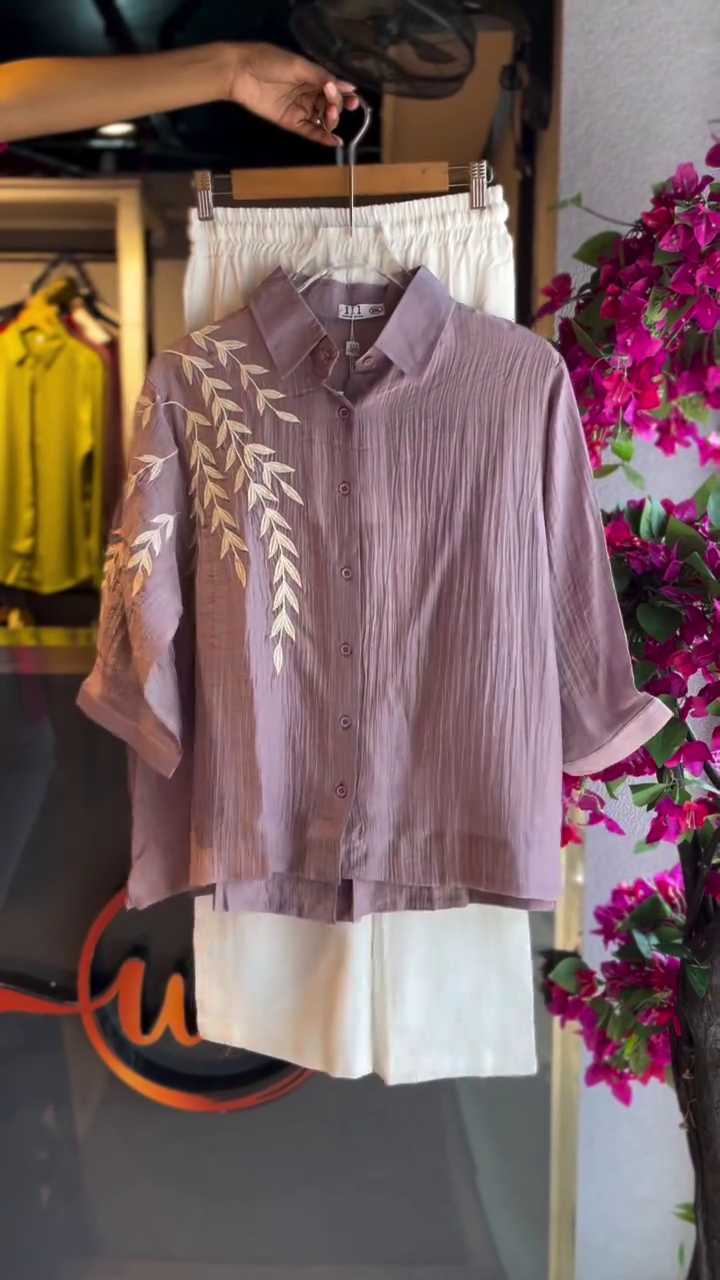 Fresh & Feminine – Floral Embroidered Cotton Co-Ord Set