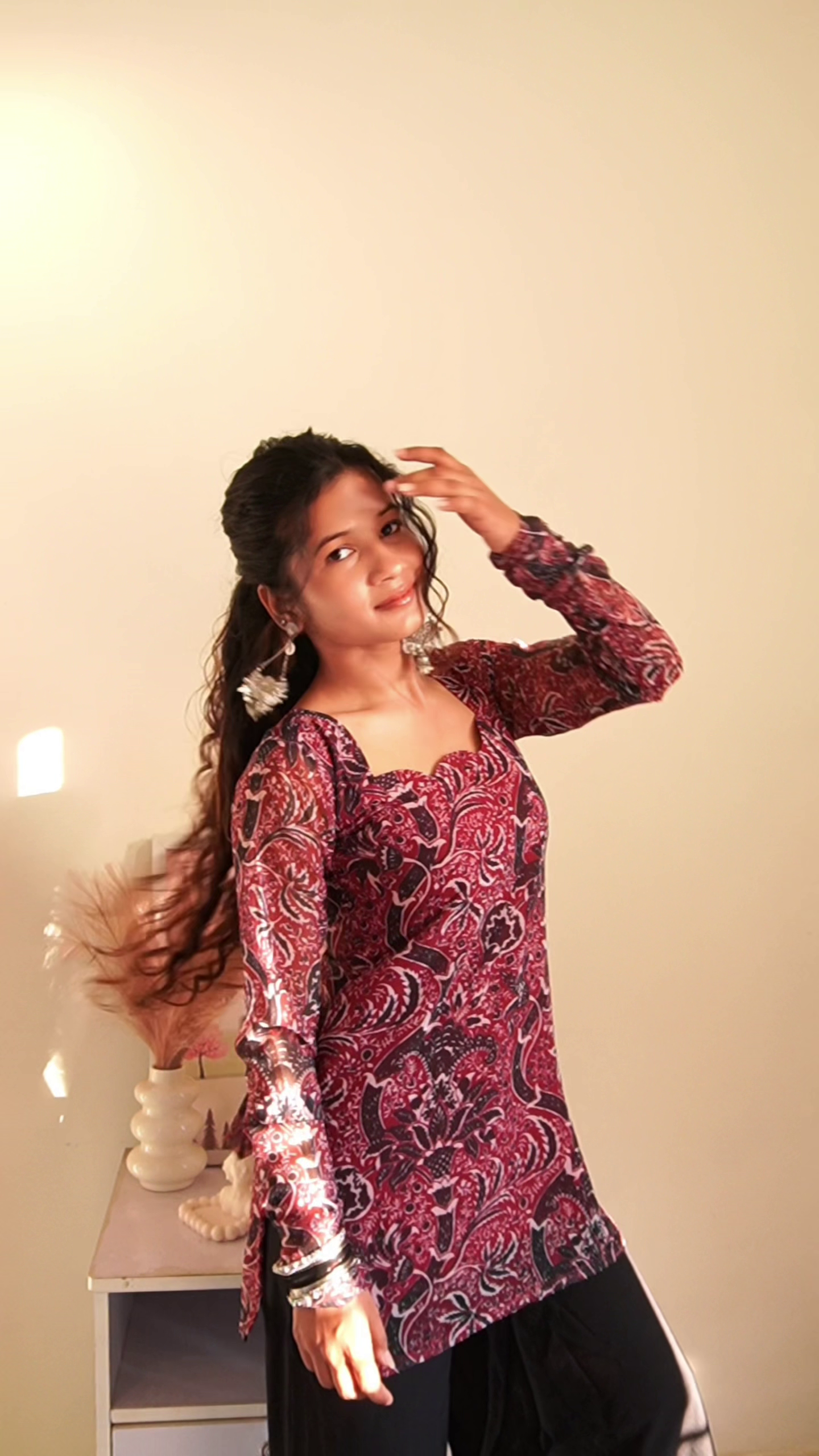 Stylish Bell Sleeve Short Kurti – Feminine Charm Meets Modern Comfort