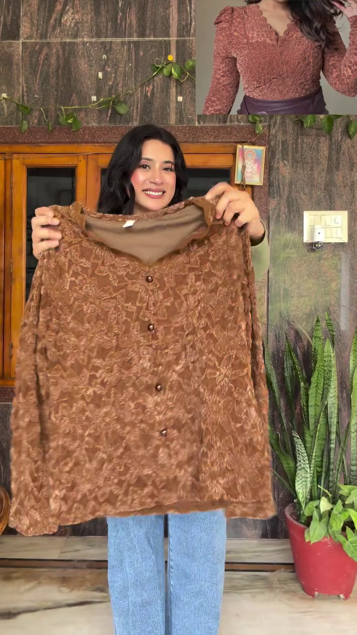 Women’s Accordion Pleats A-Line Maxi Skirt with Brown Shirt – Effortless Elegance Meets Casual Charm