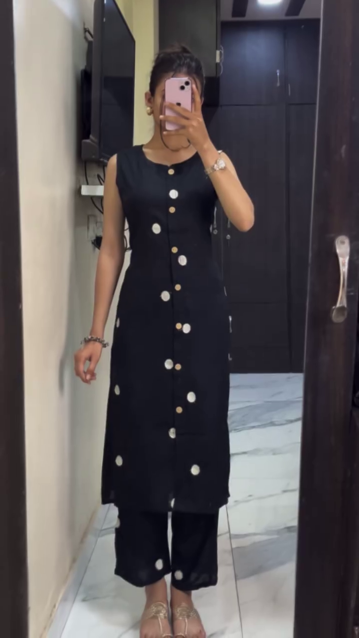 Elegant Printed A-Line Kurta Co-Ord Set with Palazzo – Effortless Style Meets Comfort