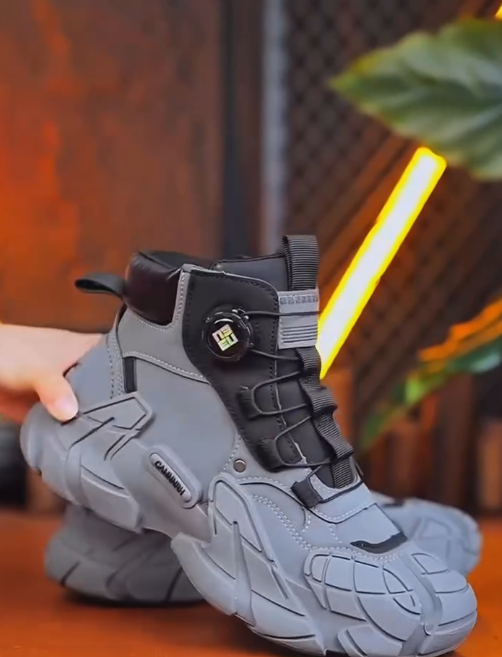 Tactical High-Top Performance Sneakers with Dial-Based Lacing – Precision Fit, Maximum Control