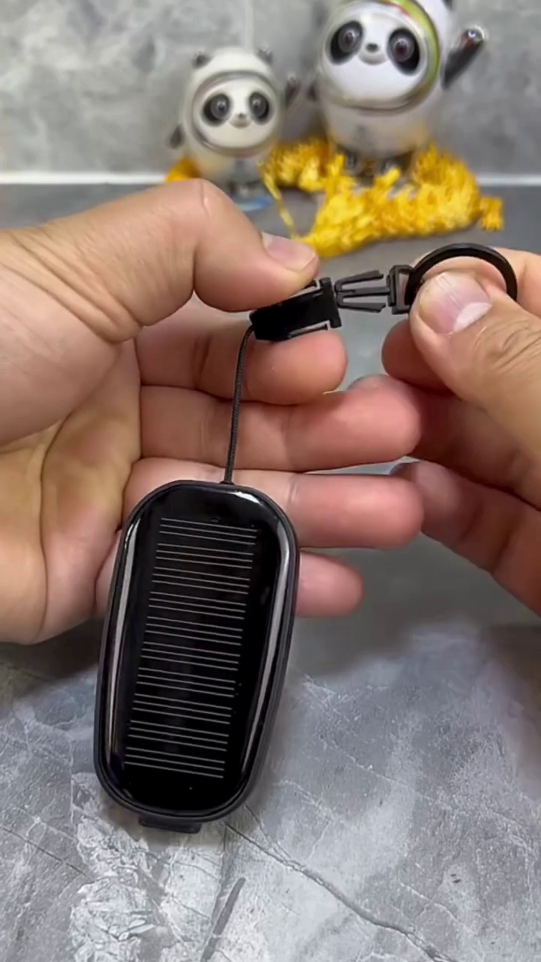 Smartphone Charging Anywhere: Portable Solar Keychain Power Bank for On-the-Go Power