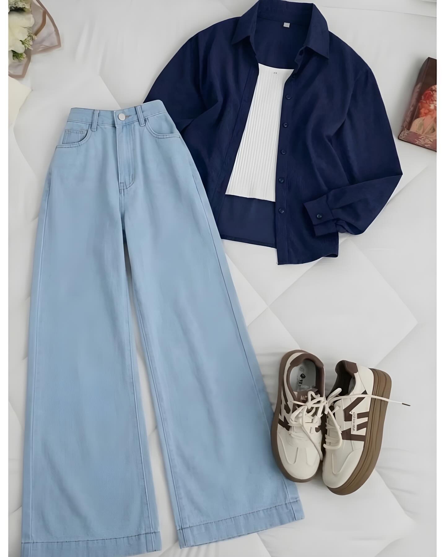 Ultimate Summer Comfort – Baggy Shirt, Tank Top & High-Waisted Trousers Combo at Just ₹149