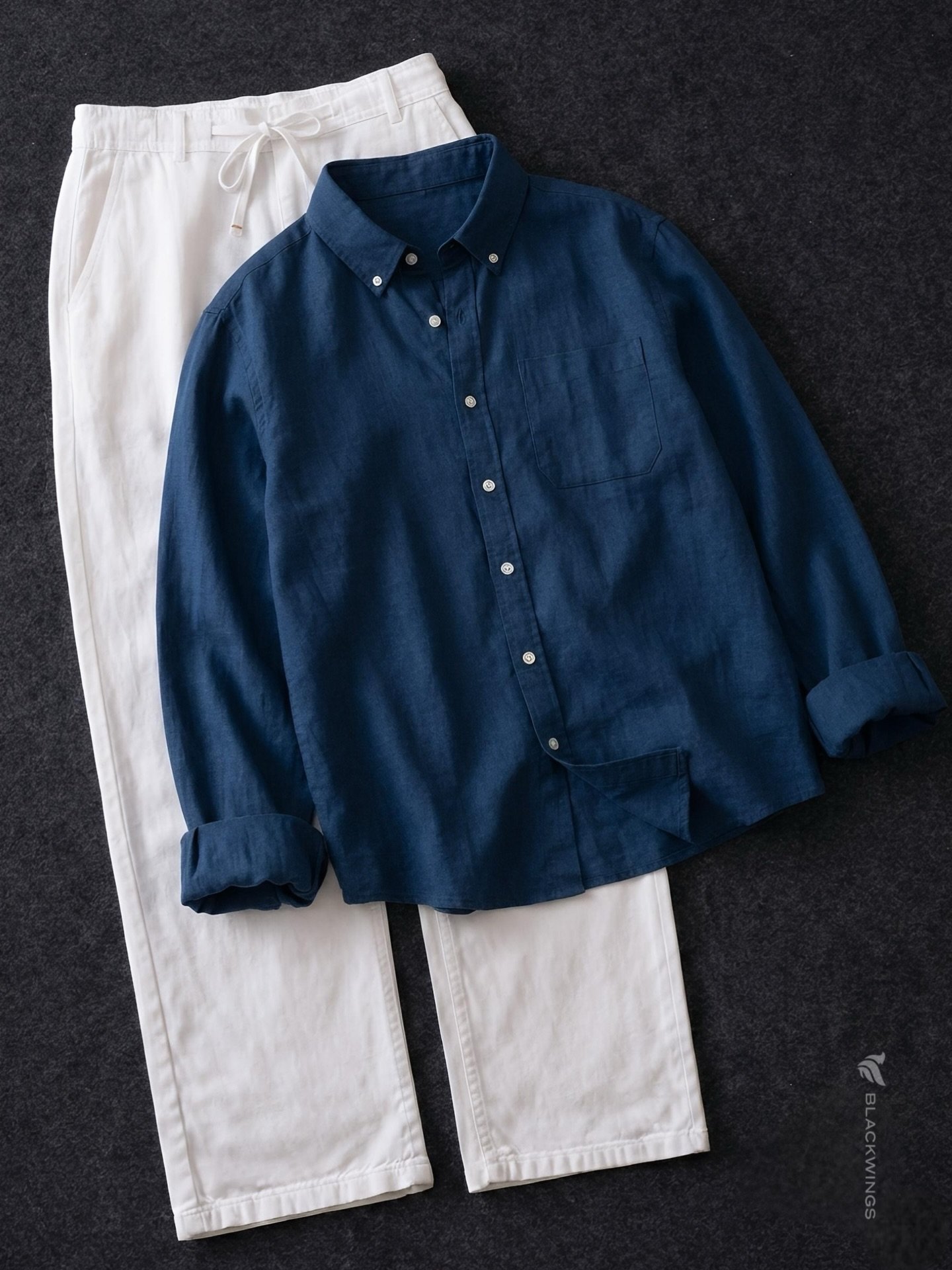 Blackwings Men’s Linen Shirt & Trousers Set – Premium Comfort Co-ord Outfit at Just ₹149 Only