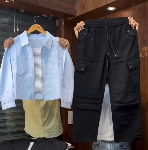 Stay Comfortable & Stylish with Relaxed-Fit Black Cargo Pants – Now at Just ₹149!