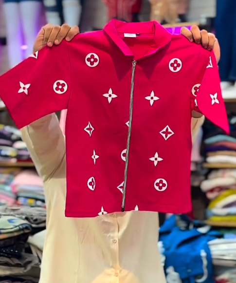 Streetwear Edge Zip-Up Vest with Luxury-Inspired Monogram Pattern – Premium Look at Just ₹149!
