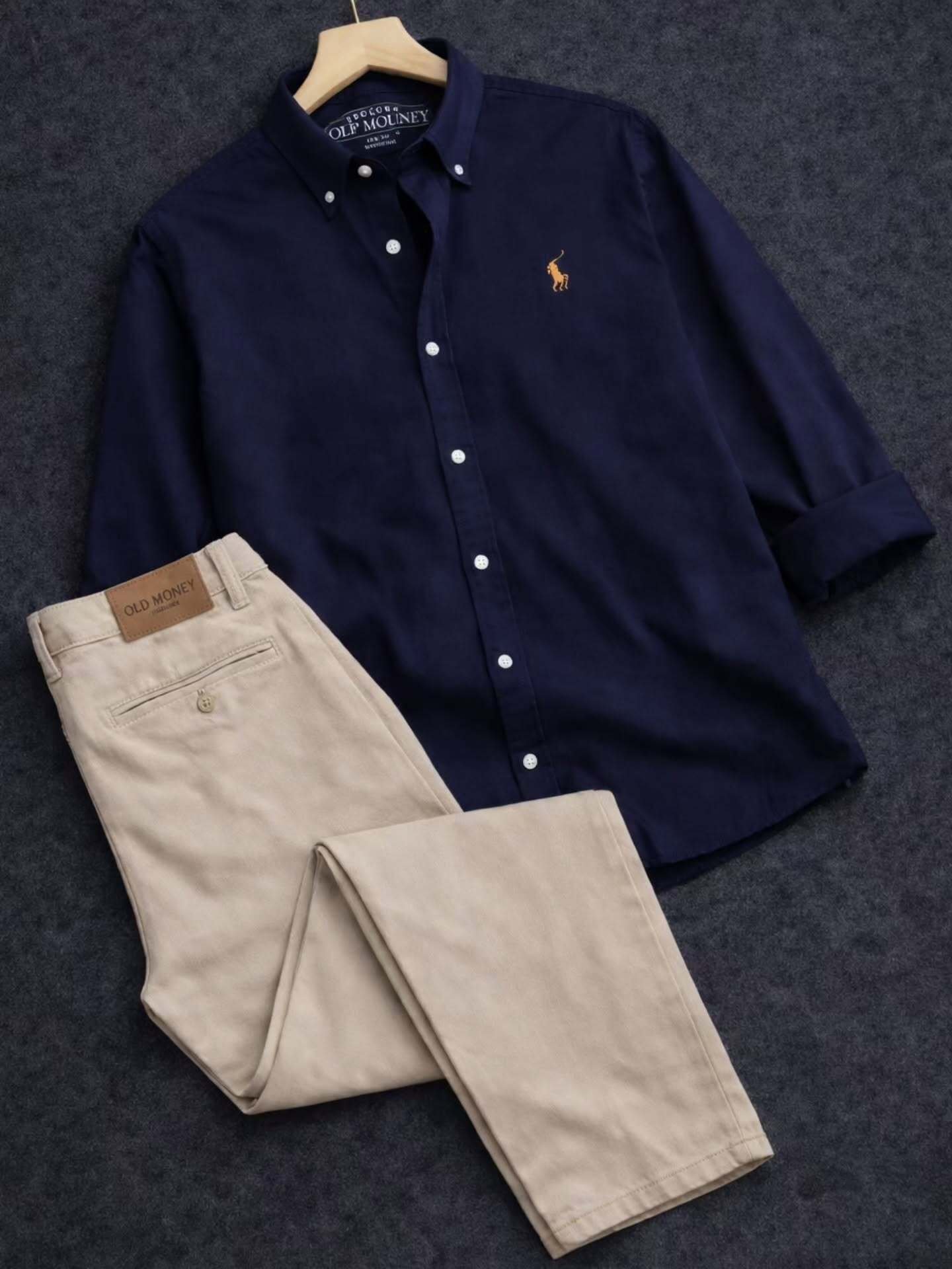 Premium Brand-Style Casual Look: Brown Polo Shirt with Beige Pants Combo – Luxury Appeal at Just ₹149!