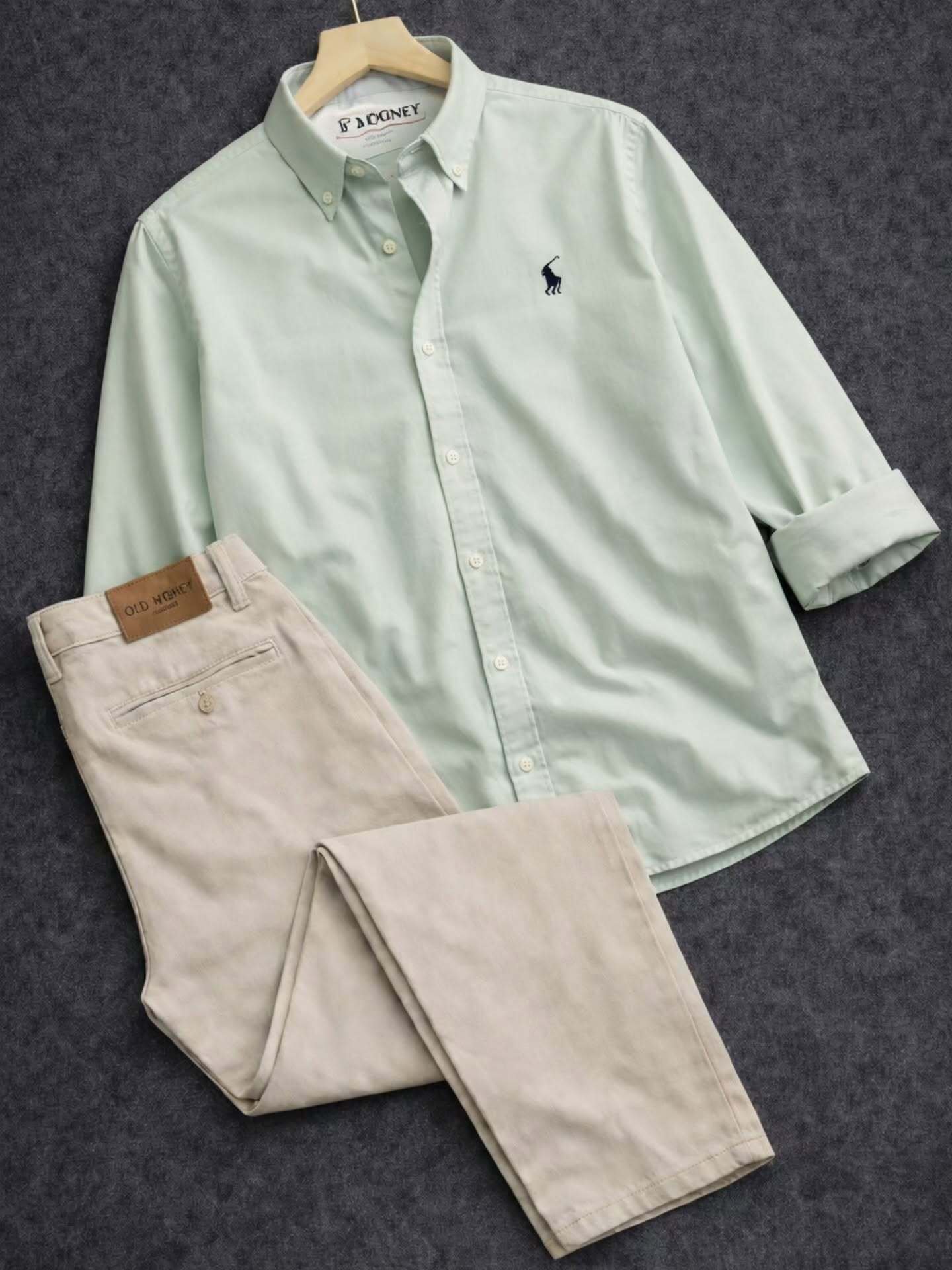 Premium Brand-Style Casual Look: Brown Polo Shirt with Beige Pants Combo – Luxury Appeal at Just ₹149!