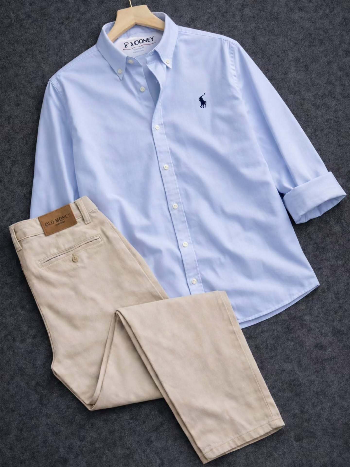 Premium Brand-Style Casual Look: Brown Polo Shirt with Beige Pants Combo – Luxury Appeal at Just ₹149!