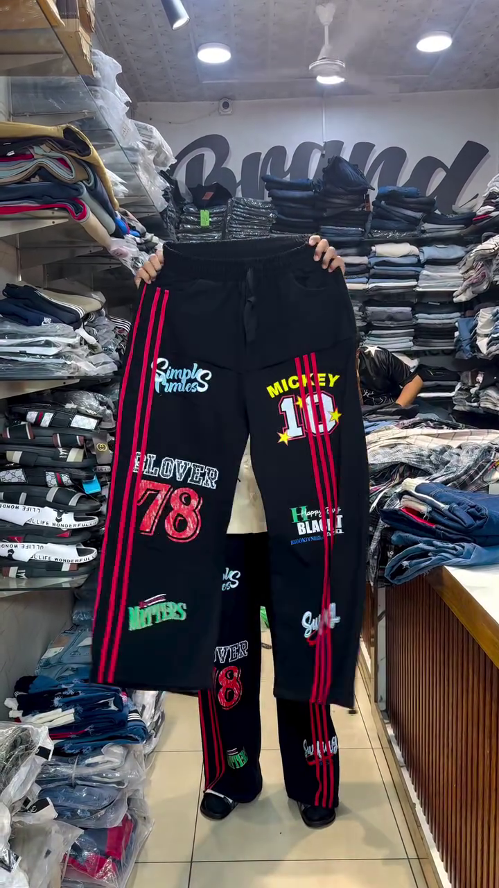 Street-Ready Comfort – Black Baggy Track Pants at Just ₹99!