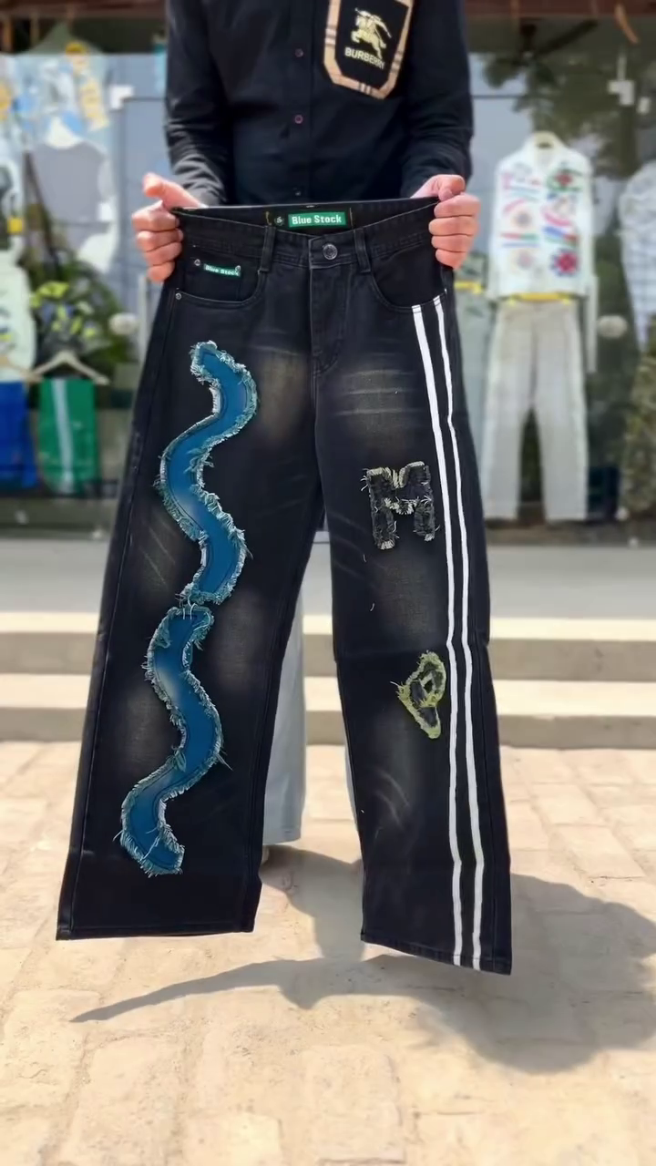Street Star Style – Blue Baggy Ripped Denim Jeans at Just ₹99!