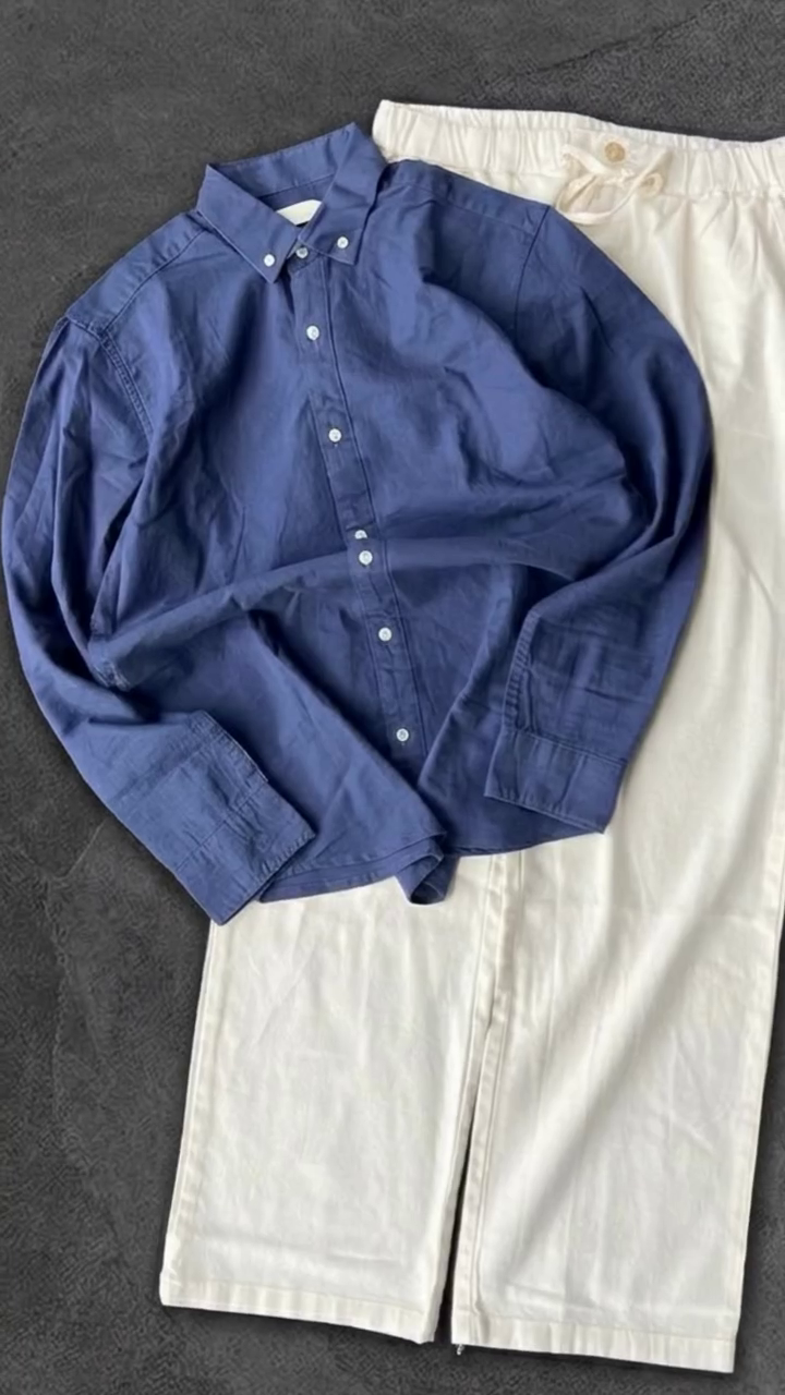 Breezy Elegance – Light Blue Linen Blend Shirt at Just ₹149!