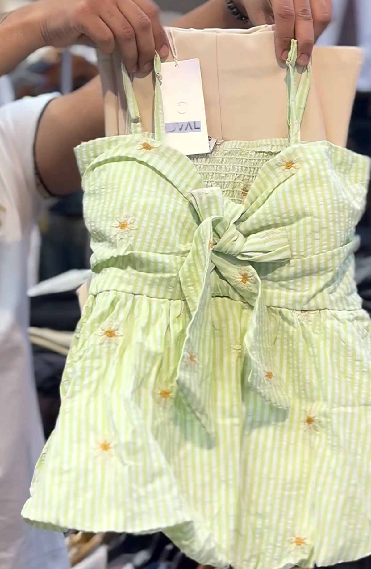 Fresh & Playful Summer Vibes – Gingham Daisy Tie-Front Top with Korean Pants at Just ₹149