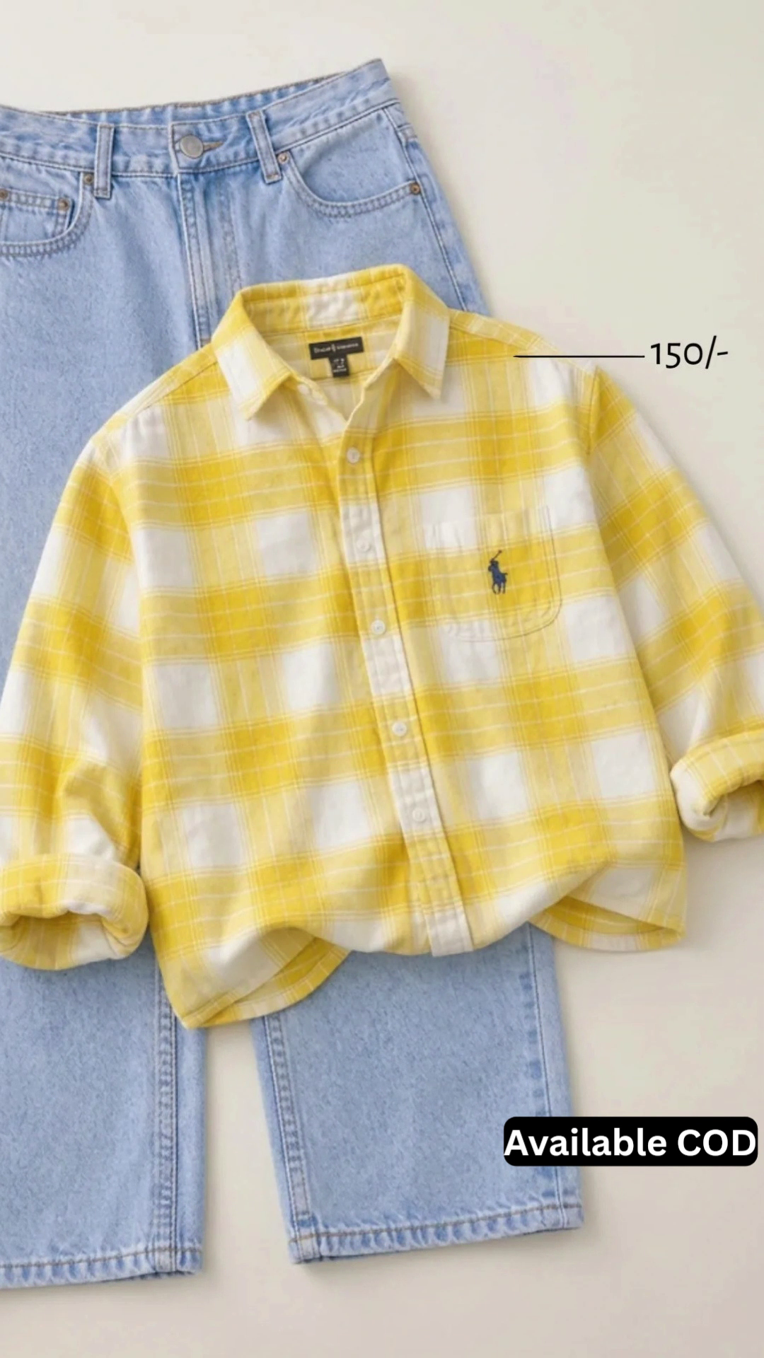 Effortless Everyday Style – Checkered Flannel Shirt & Denim Combo at Just ₹150!