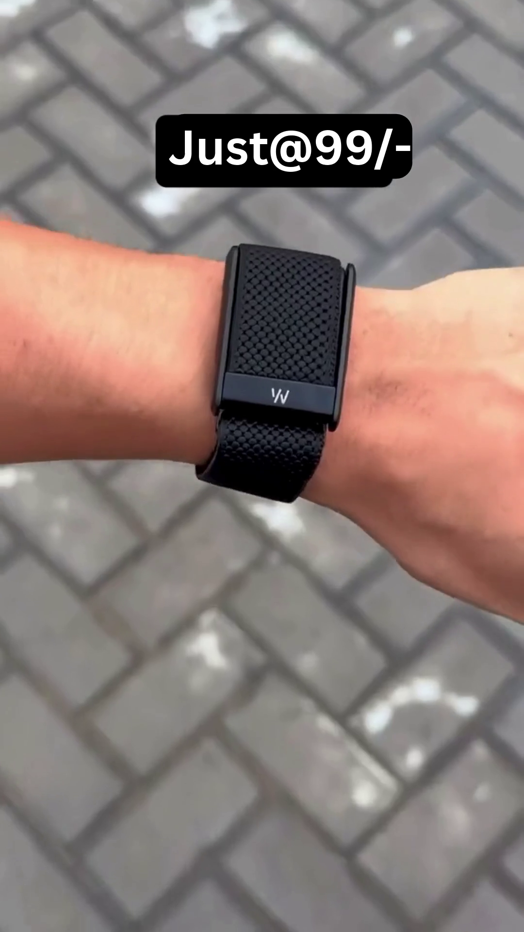 Premium Black Mesh Wristband – Stylish Adjustable Fitness & Casual Wrist Strap