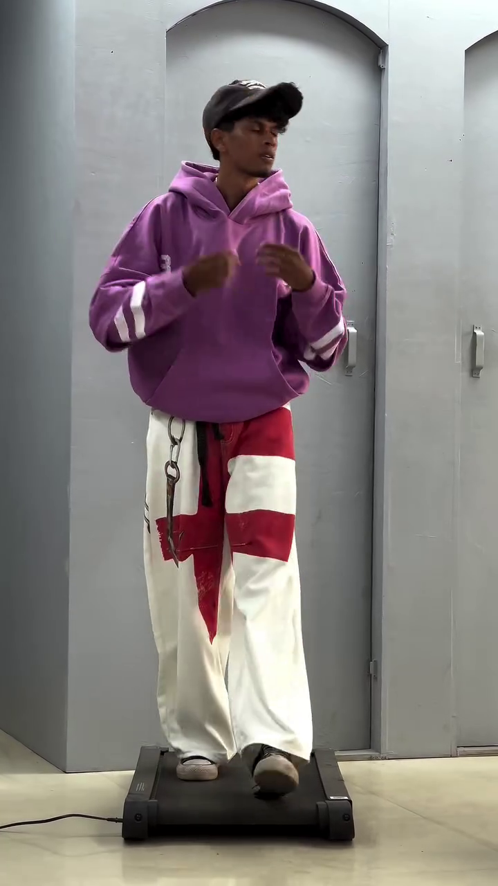 Trendy Oversized  Hooded Sweatshirt with Bold Red Patchwork  for a Modern Streetwear Look