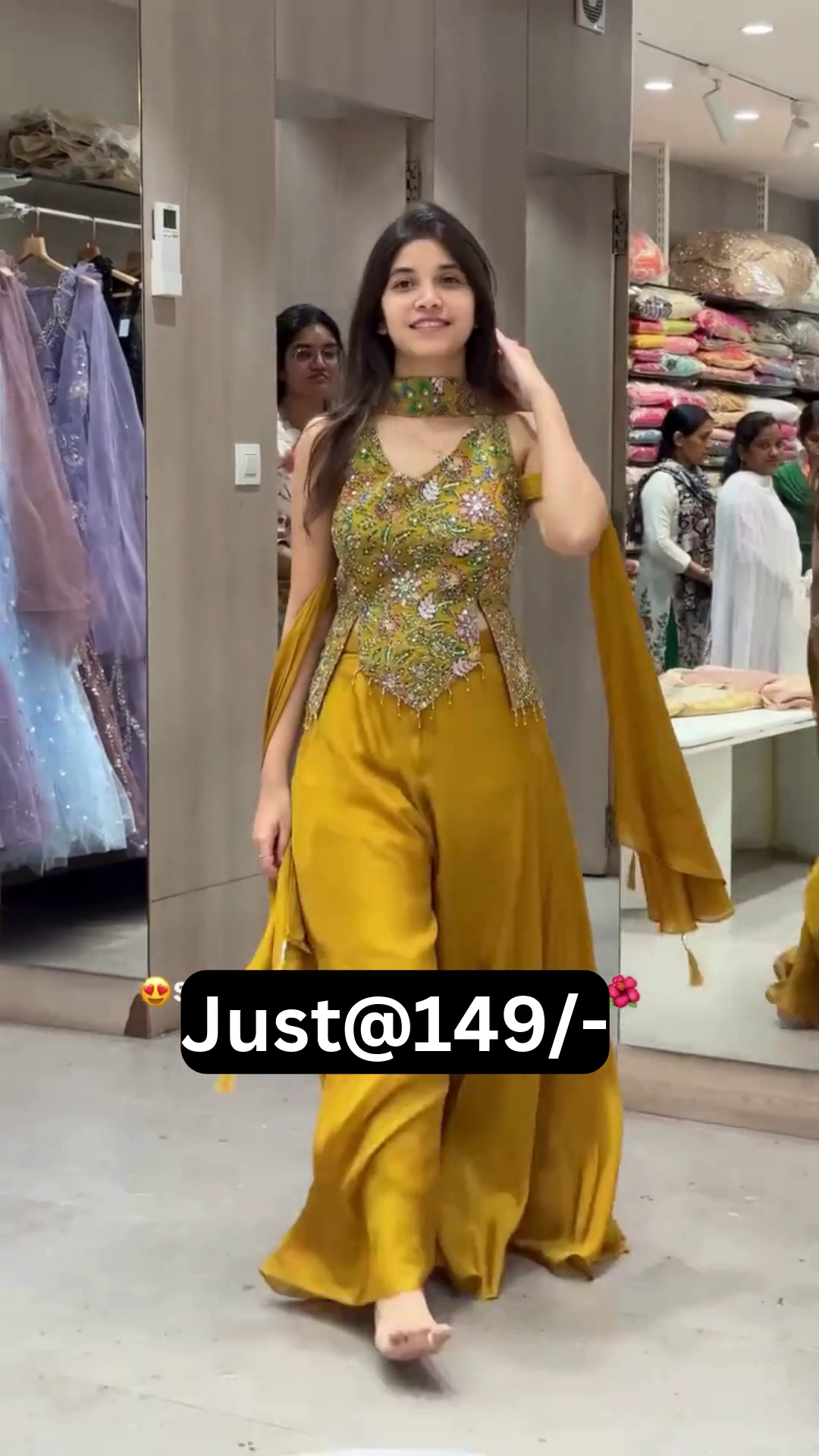 Elegant Mustard Yellow Party Wear Co-Ord Set with Intricate Embroidery – A Stunning Ethnic Outfit for Every Special Occasion