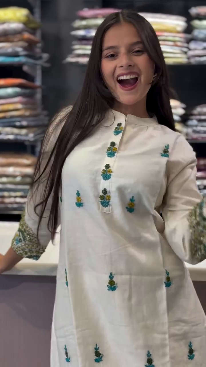 Elegant  Embroidered Kurta Set with Matching Dupatta for Women