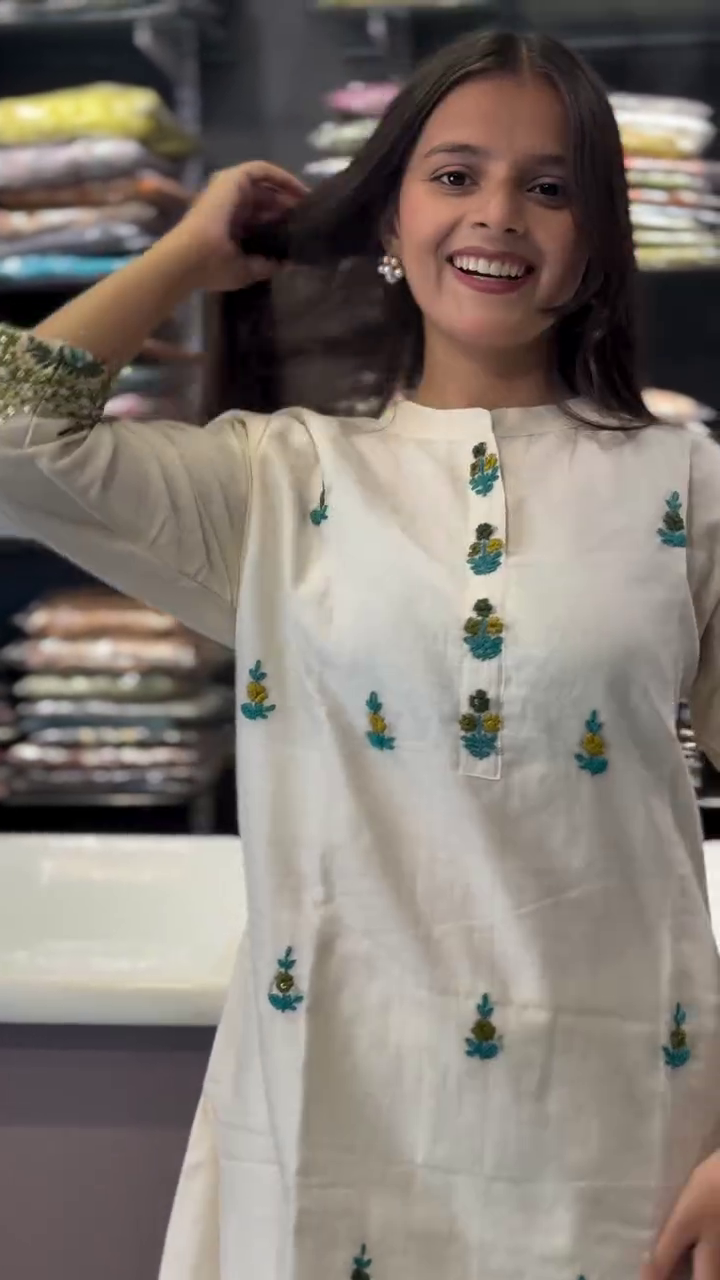 Elegant  Embroidered Kurta Set with Matching Dupatta for Women