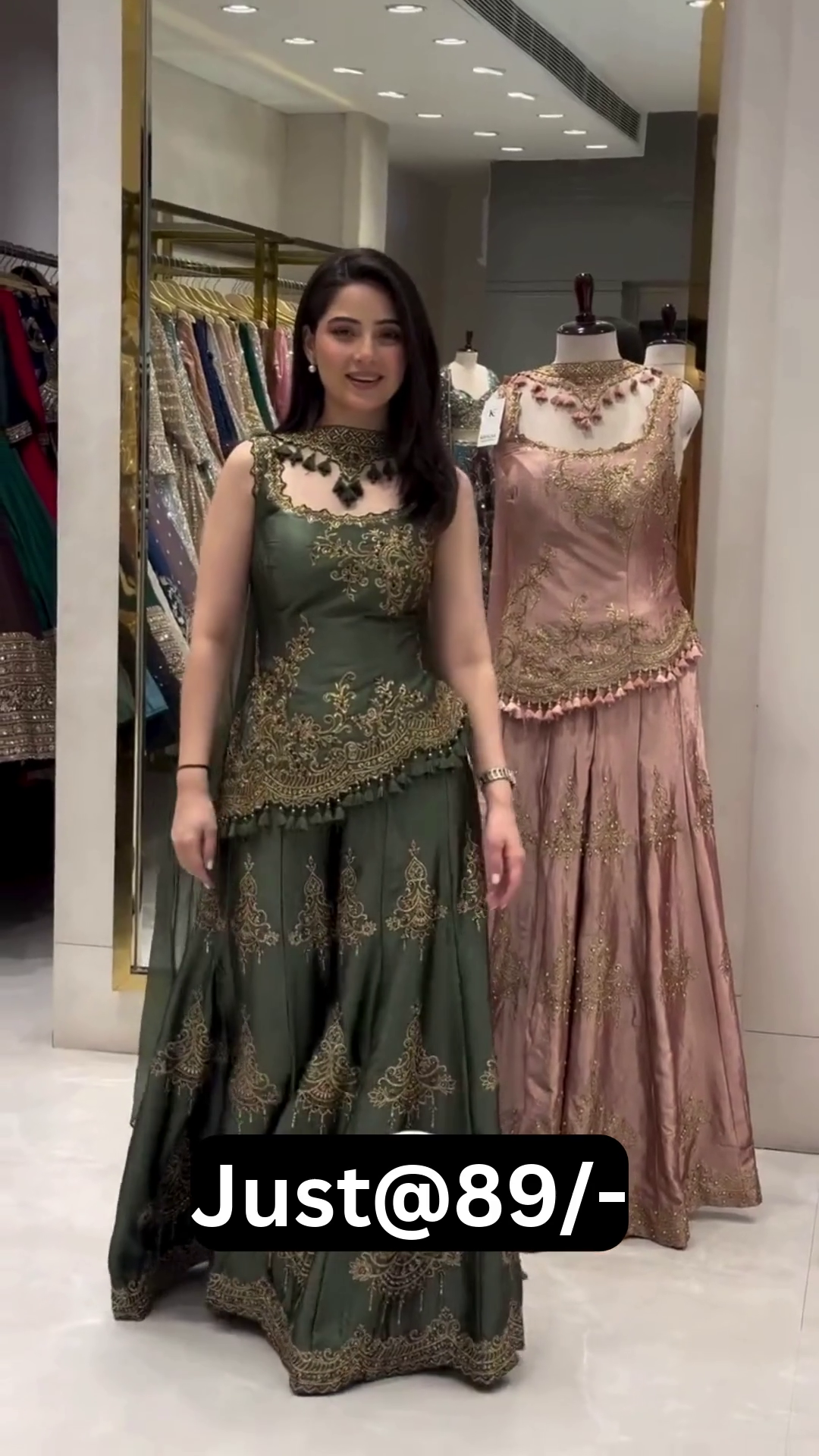 Elegant Dark Green Embroidered Lehenga Choli Set for Weddings and Festive Occasions